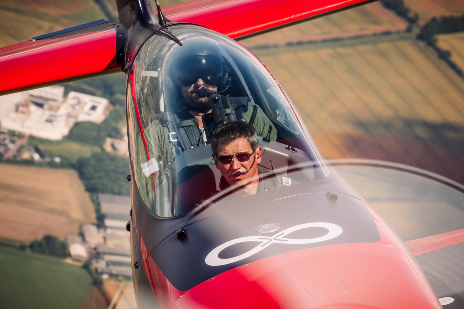 Jacob Hinson in the cockpit of the Extra 300 (G-ZXEL)